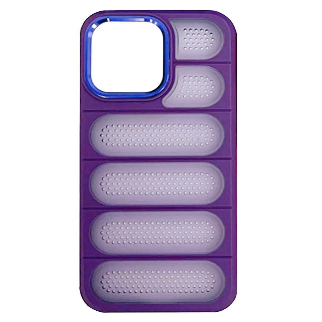 iPhone 15 Plus/iPhone 14 Plus Mesh Cooling Case Dark Purple